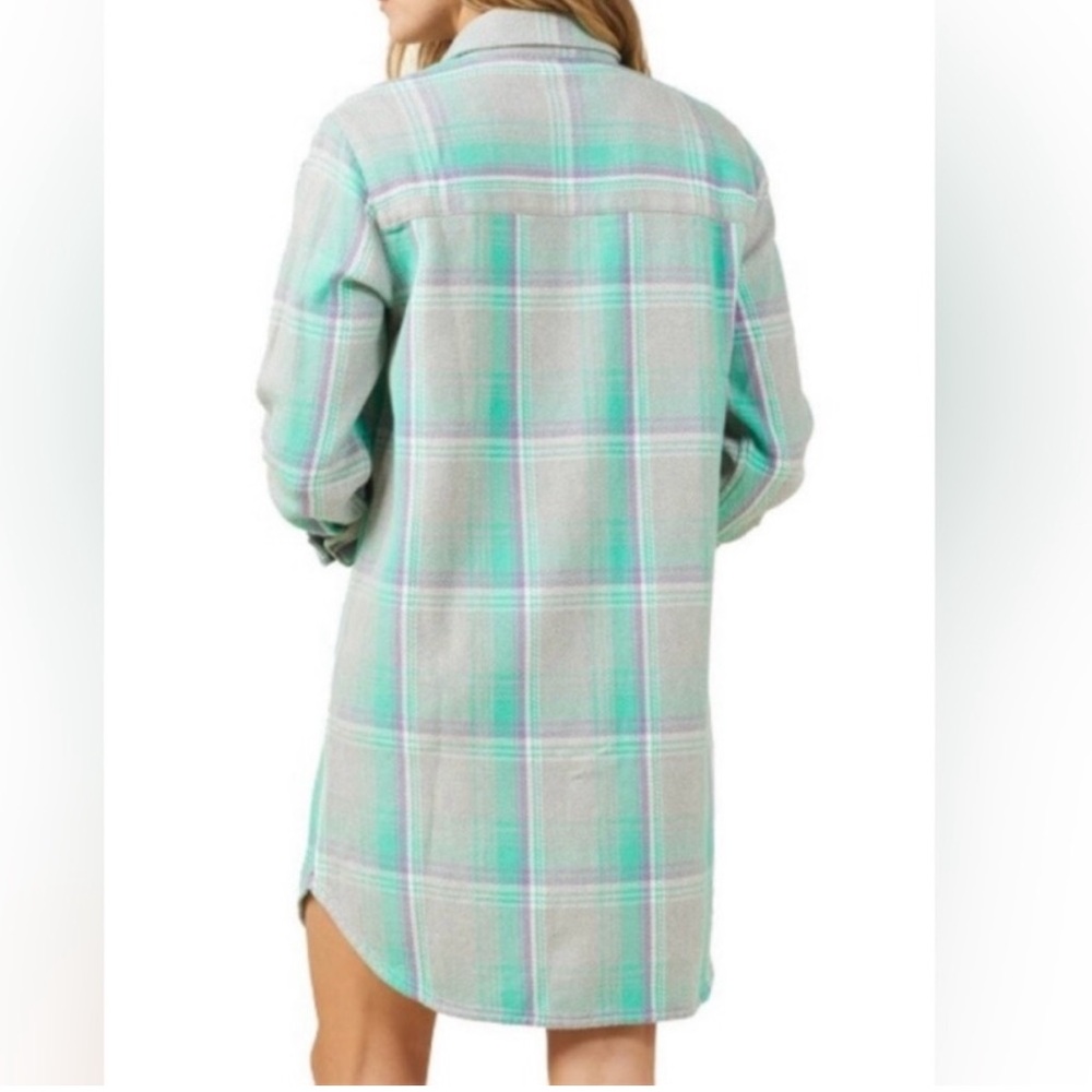 Outerknown Blanket Cotton Flannel Shirt Dress - Picture 2 of 8